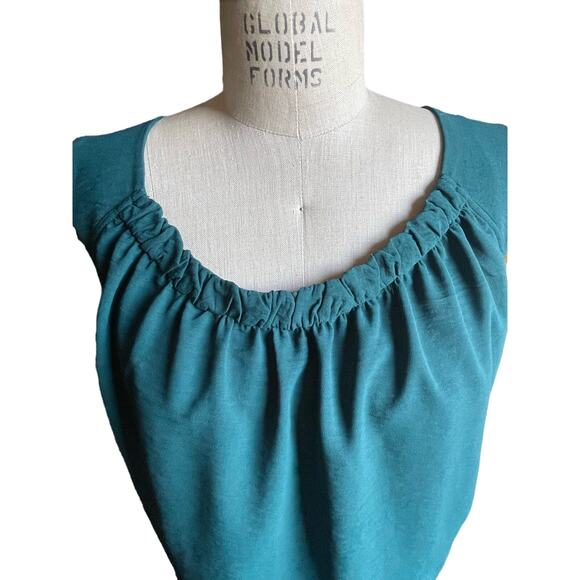 NWT Universal Standard Isola Crinkle Crepe Dress Sea Moss Green Size XL/ 26-28 - Picture 8 of 9